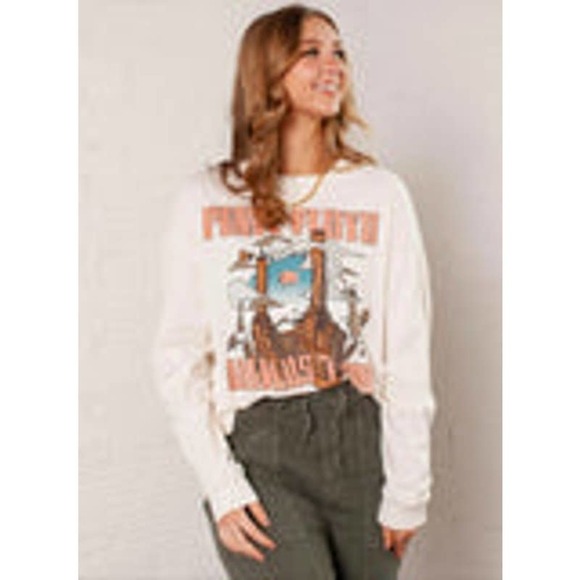 Daydreamer PINK FLOYD ANIMALS TOUR '77 LONG SLEEVE CROP TEE Size Medium - Picture 5 of 10